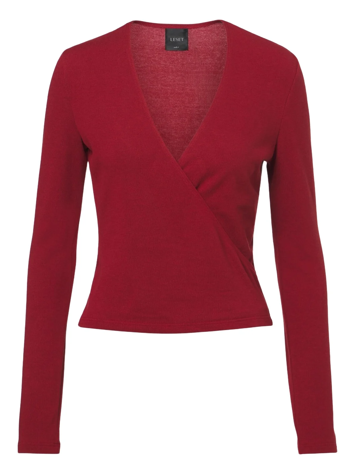 LESET Lauren jersey wrap top