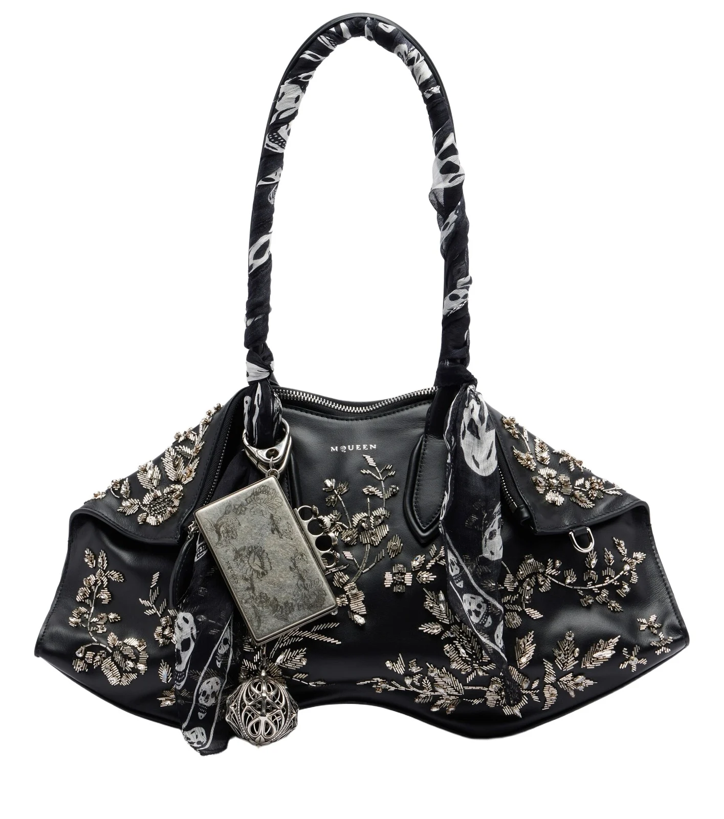 Manta Medium embellished leather shoulder bag