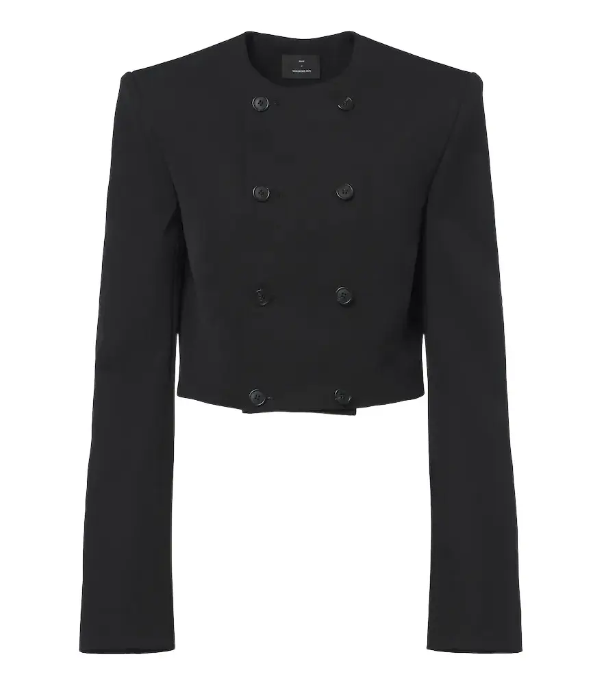 Wardrobe. NYC Cropped double-breasted virgin wool blazer