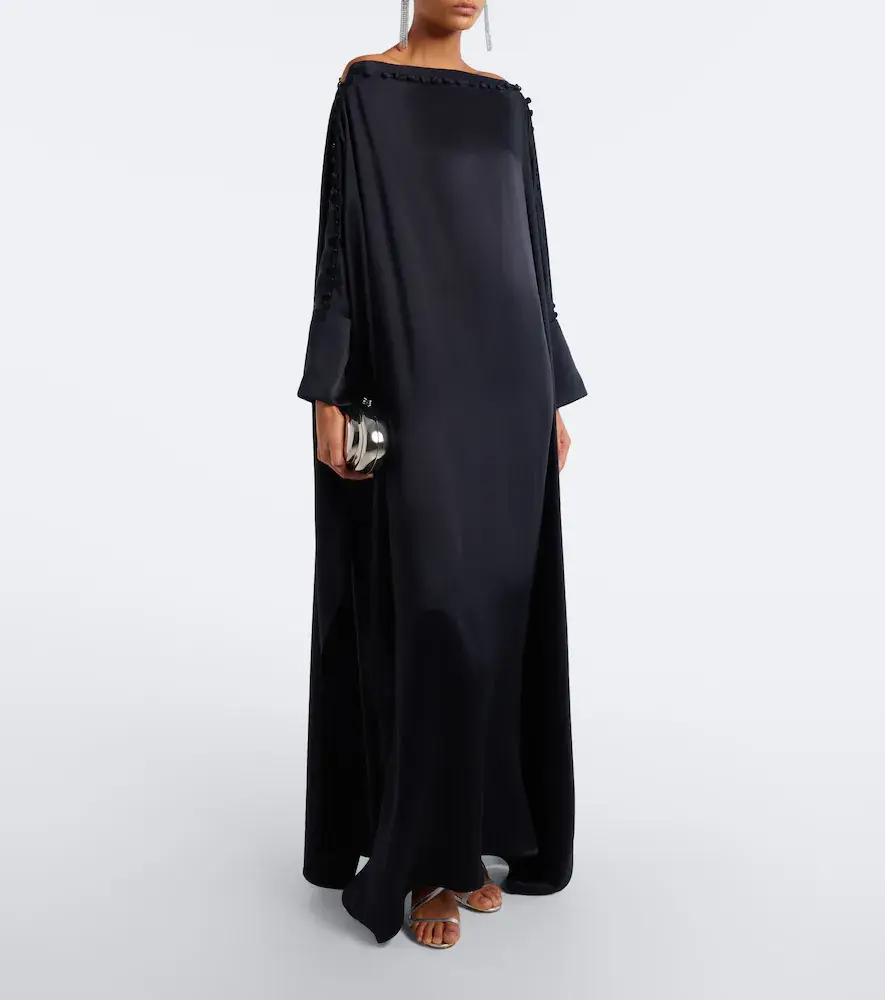 Taller Marmo Mila off-shoulder satin kaftan | Thumbnail 3 Taller Marmo Mila off-shoulder satin kaftan | Thumbnail 3
