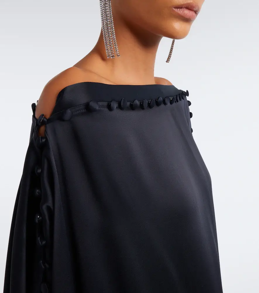 Taller Marmo Mila off-shoulder satin kaftan | Thumbnail 6 Taller Marmo Mila off-shoulder satin kaftan | Thumbnail 6