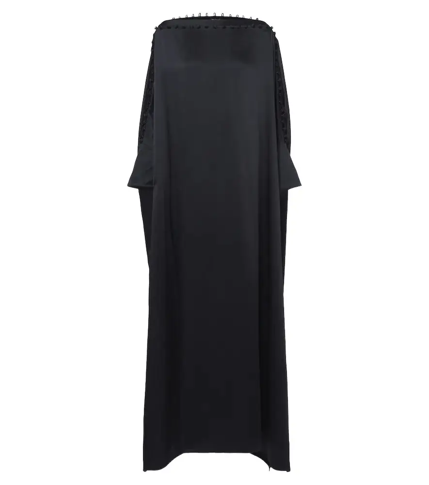 Taller Marmo Mila off-shoulder satin kaftan