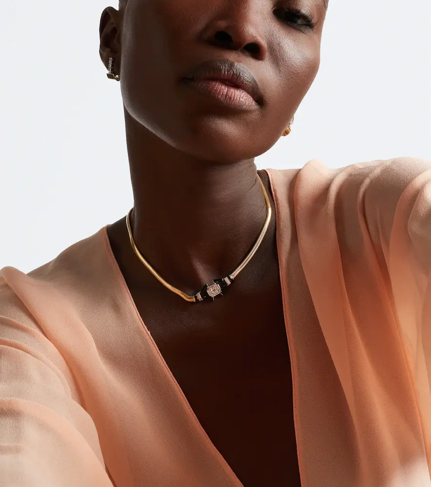Nikos Koulis Feelings 18kt gold and enamel necklace with diamonds | Thumbnail 3 Nikos Koulis Feelings 18kt gold and enamel necklace with diamonds | Thumbnail 3