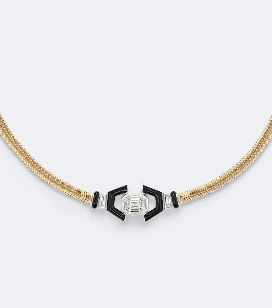 Nikos Koulis Feelings 18kt gold and enamel necklace with diamonds | Thumbnail 4 Nikos Koulis Feelings 18kt gold and enamel necklace with diamonds | Thumbnail 4