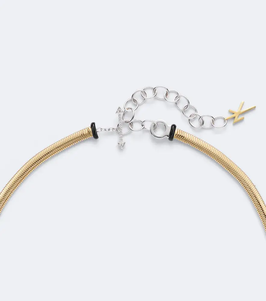 Nikos Koulis Feelings 18kt gold and enamel necklace with diamonds | Thumbnail 5 Nikos Koulis Feelings 18kt gold and enamel necklace with diamonds | Thumbnail 5