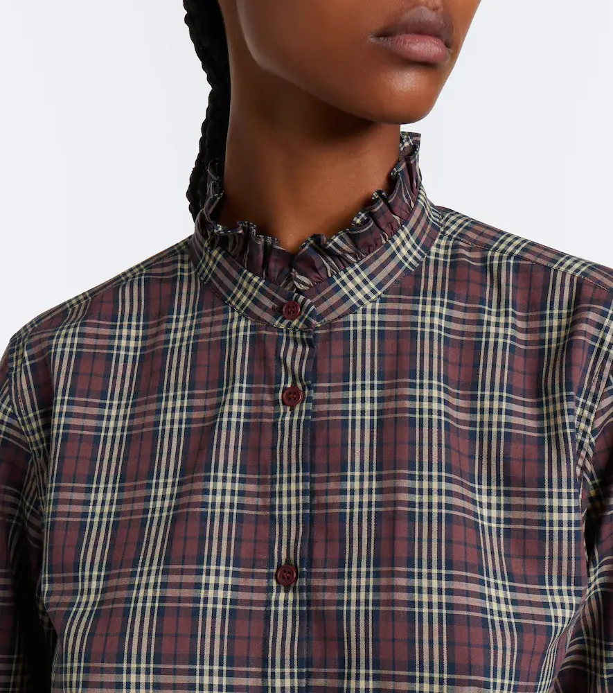 Nili Lotan Elio ruffled checked cotton shirt | Thumbnail 2 Nili Lotan Elio ruffled checked cotton shirt | Thumbnail 2