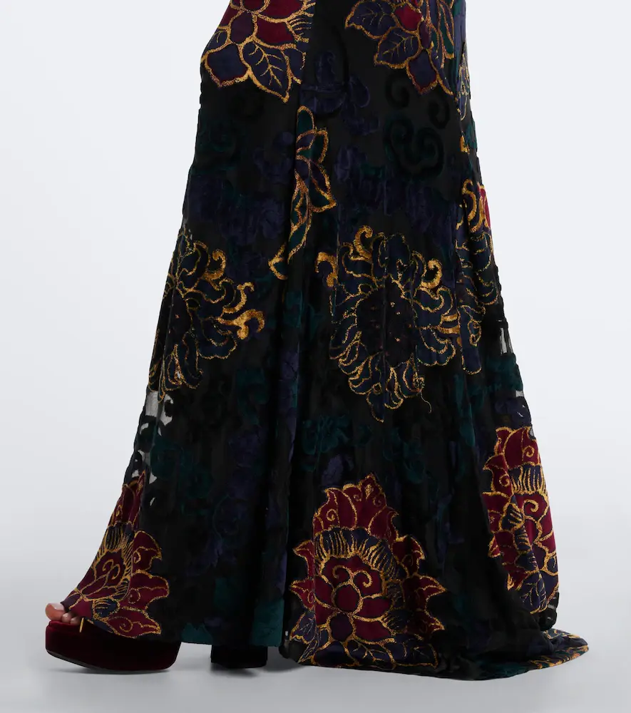 Etro Floral jacquard jersey halterneck gown | Thumbnail 2 Etro Floral jacquard jersey halterneck gown | Thumbnail 2