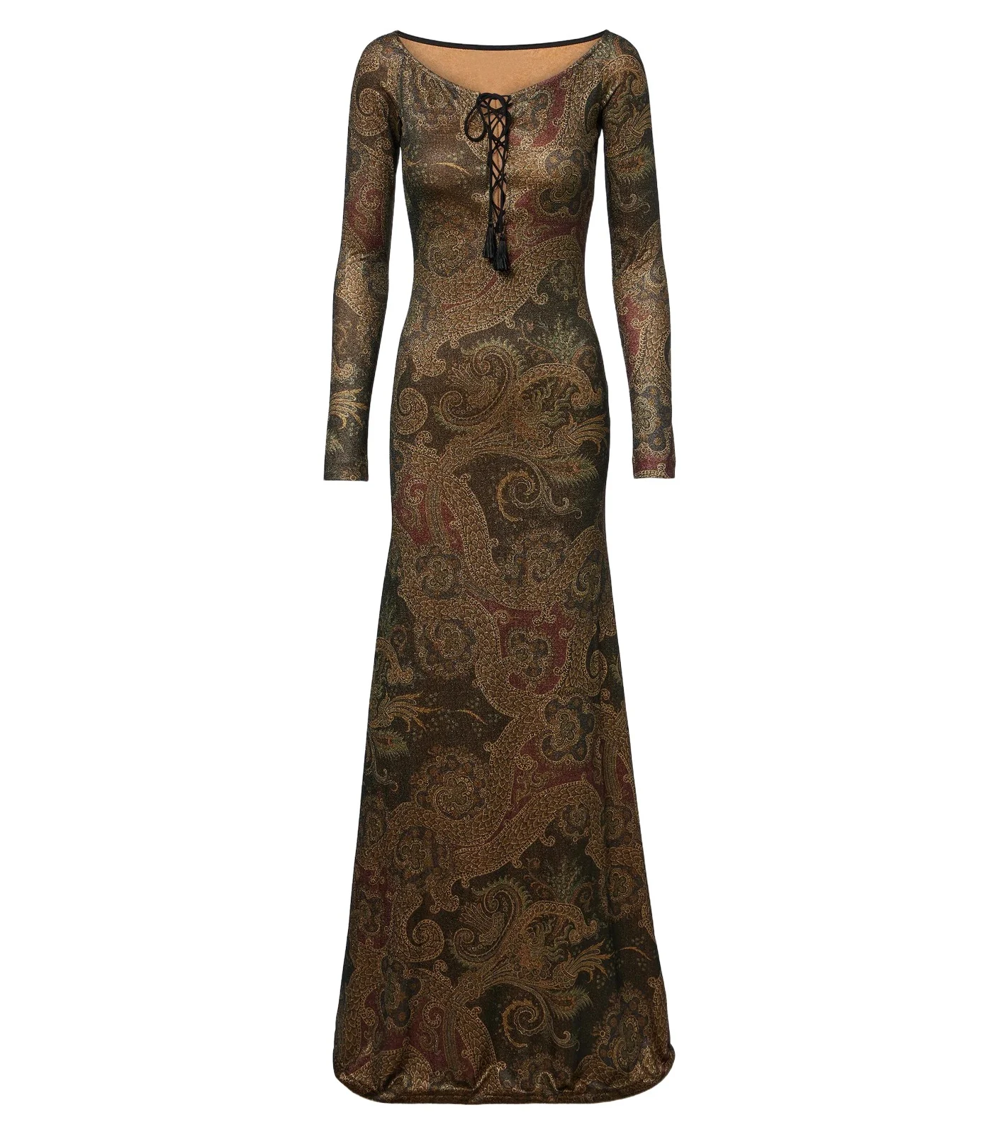 Paisley jersey gown