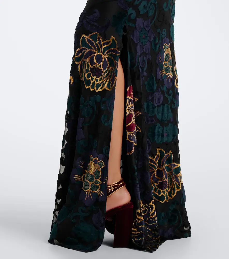 Etro Embroidered velvet gown | Thumbnail 3 Etro Embroidered velvet gown | Thumbnail 3