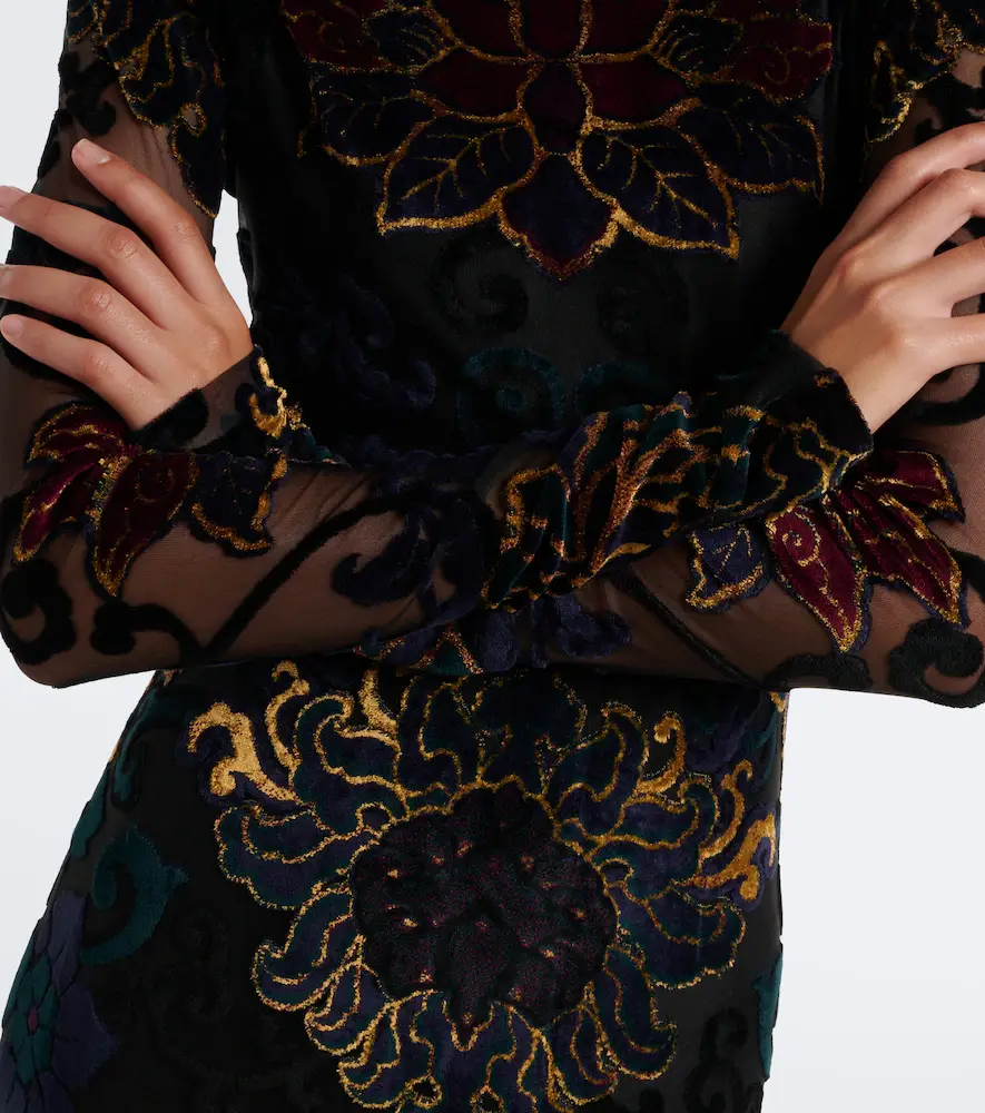 Etro Embroidered velvet gown | Thumbnail 4 Etro Embroidered velvet gown | Thumbnail 4