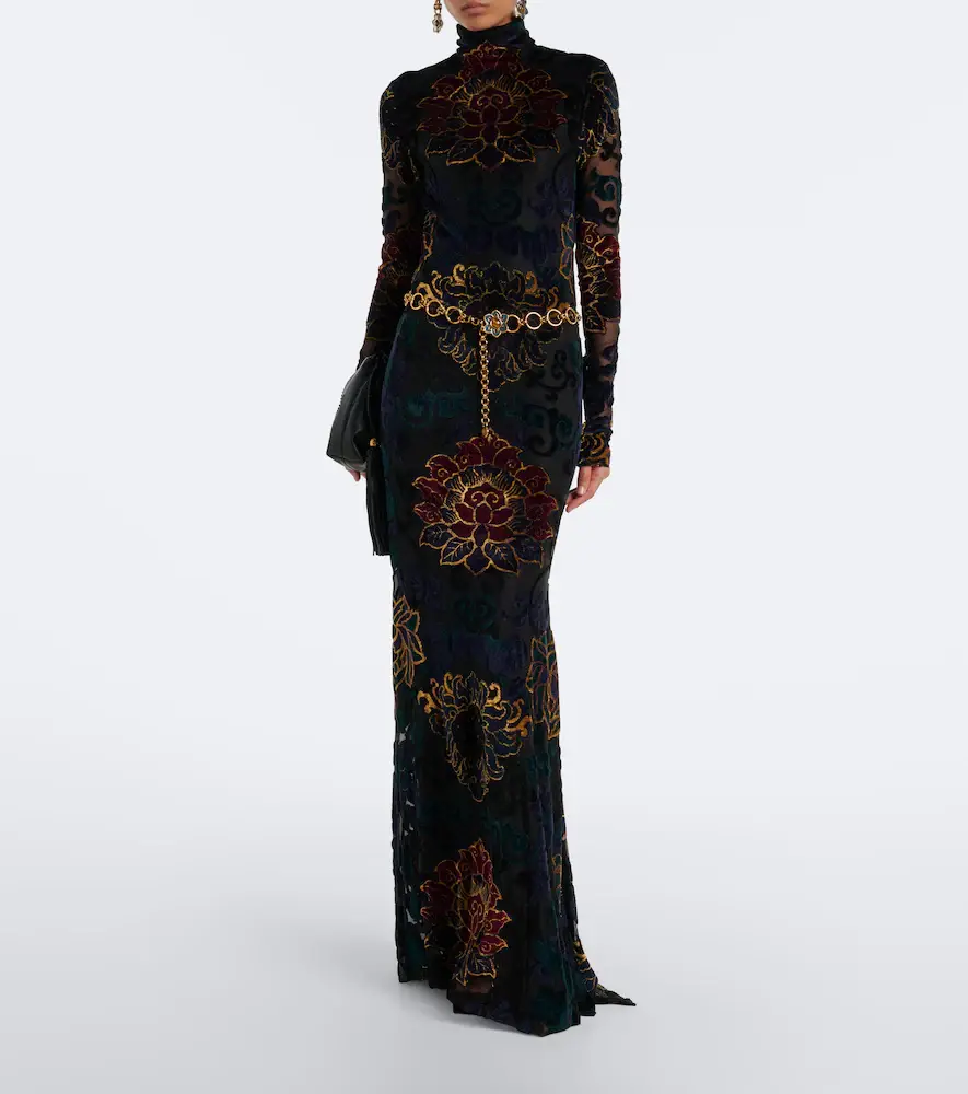 Etro Embroidered velvet gown | Thumbnail 6 Etro Embroidered velvet gown | Thumbnail 6