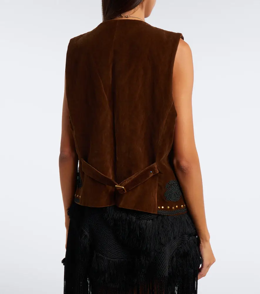 Xu Zhi Embroidered cotton-blend velvet vest | Thumbnail 5 Xu Zhi Embroidered cotton-blend velvet vest | Thumbnail 5