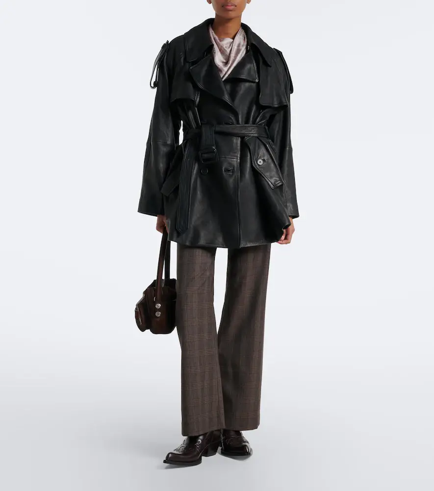 Acne Studios Leather trench coat | Thumbnail 5