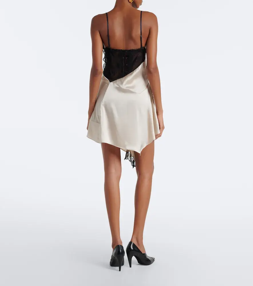 Isabel Marant Anazia lace-trimmed silk-blend minidress | Thumbnail 4 Isabel Marant Anazia lace-trimmed silk-blend minidress | Thumbnail 4