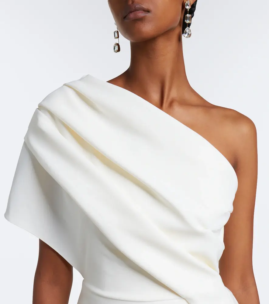 Safiyaa Elyna asymmetric crêpe gown | Thumbnail 2 Safiyaa Elyna asymmetric crêpe gown | Thumbnail 2