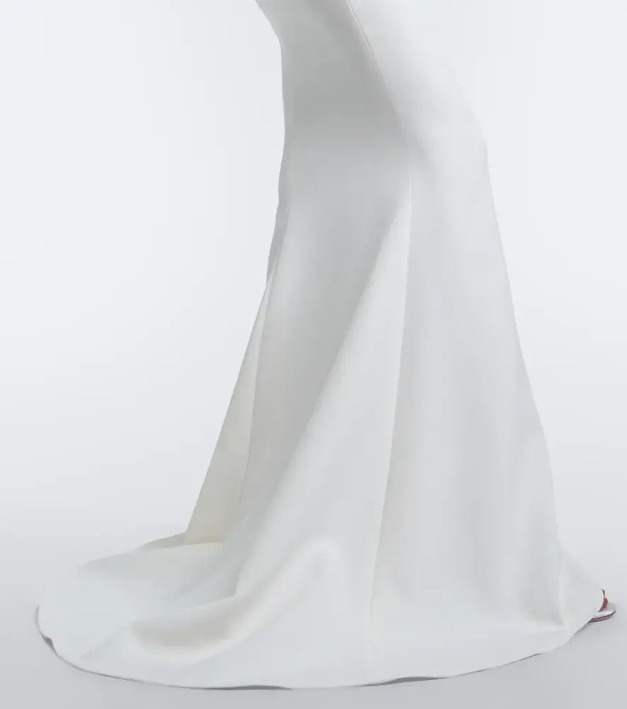 Safiyaa Elyna asymmetric crêpe gown | Thumbnail 4 Safiyaa Elyna asymmetric crêpe gown | Thumbnail 4