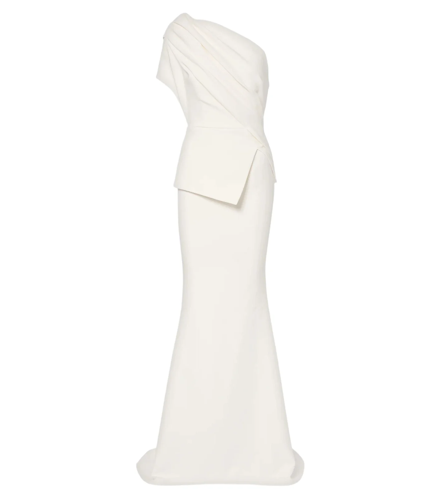 Safiyaa Elyna asymmetric crêpe gown