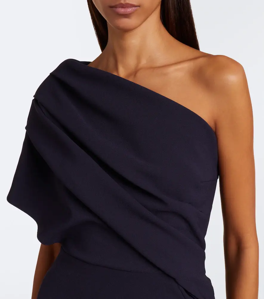 Safiyaa Elyna asymmetric crêpe gown | Thumbnail 6 Safiyaa Elyna asymmetric crêpe gown | Thumbnail 6