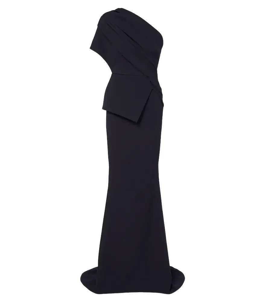 Elyna asymmetric crêpe gown Elyna asymmetric crêpe gown