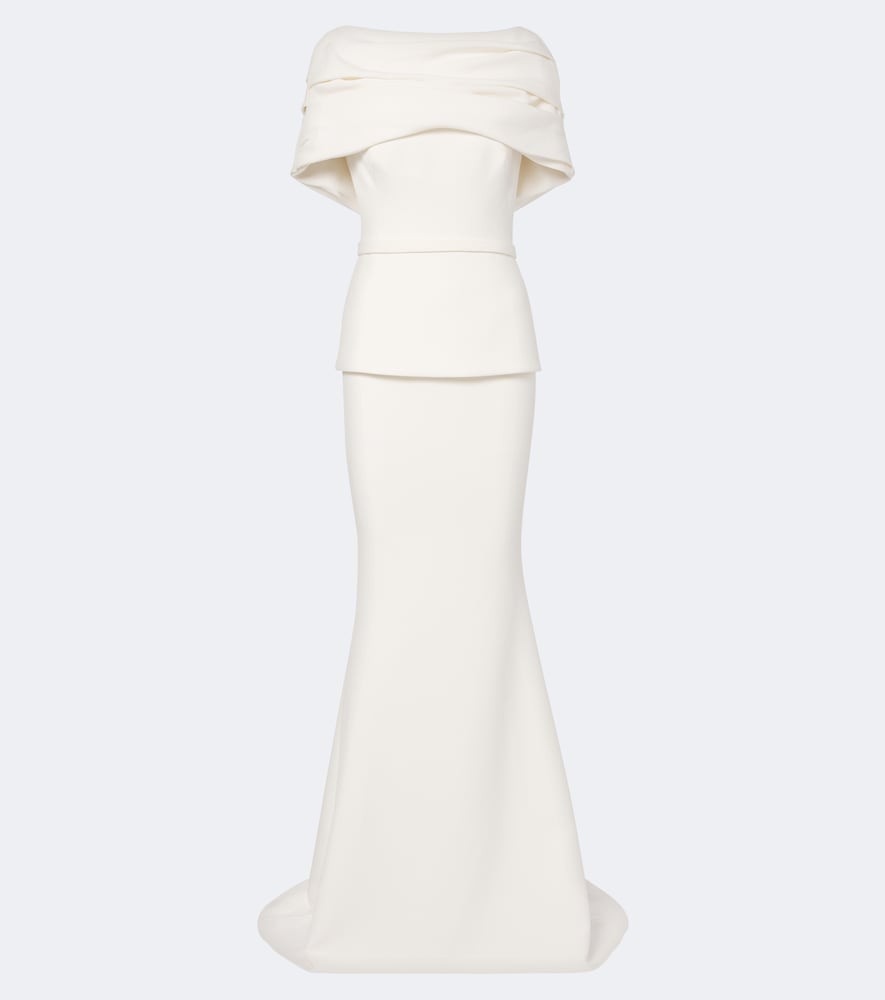 Loura peplum crêpe gown Loura peplum crêpe gown