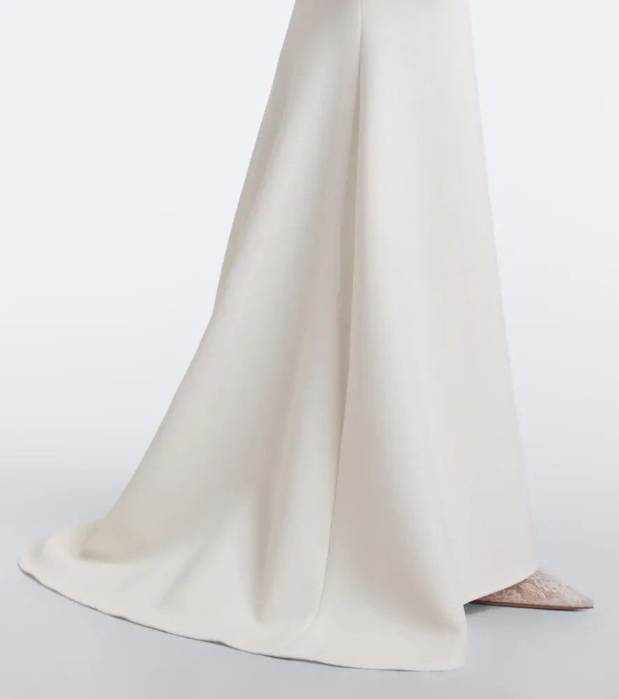 Safiyaa Loura peplum crêpe gown | Thumbnail 4 Safiyaa Loura peplum crêpe gown | Thumbnail 4