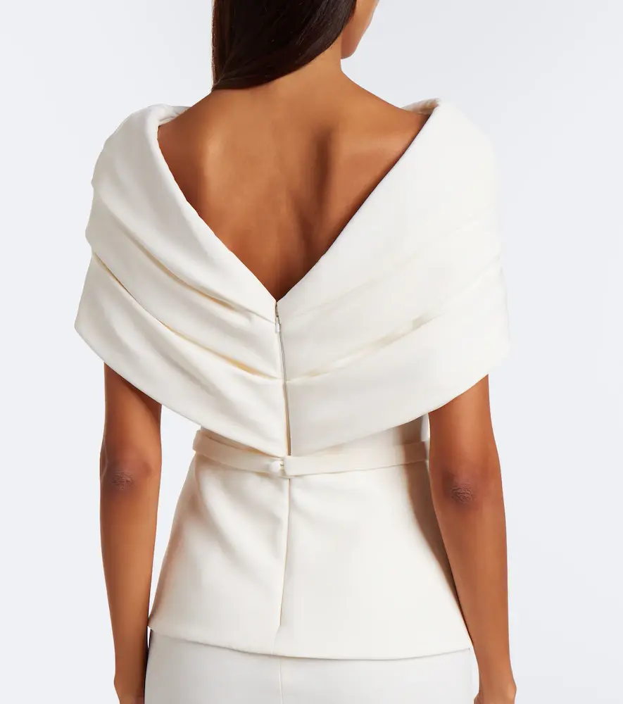 Safiyaa Loura peplum crêpe gown | Thumbnail 7 Safiyaa Loura peplum crêpe gown | Thumbnail 7