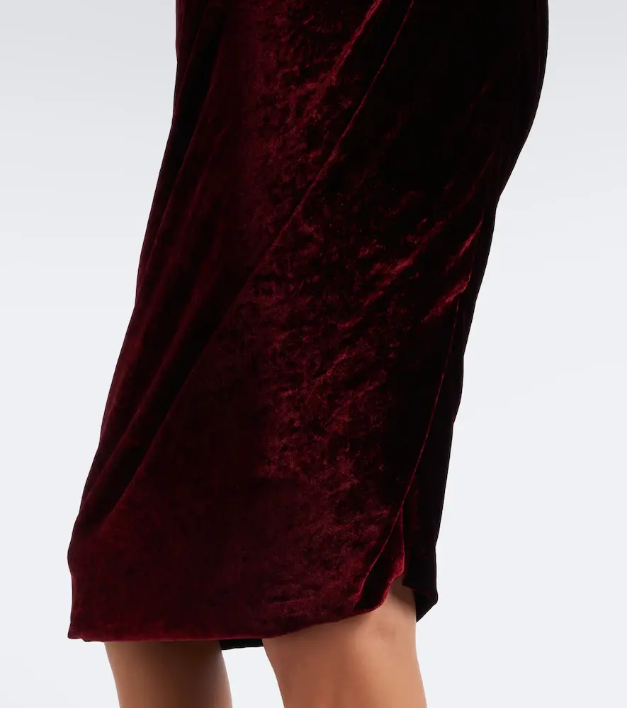 Vivienne Westwood Ginnie Amber draped velvet midi dress | Thumbnail 2