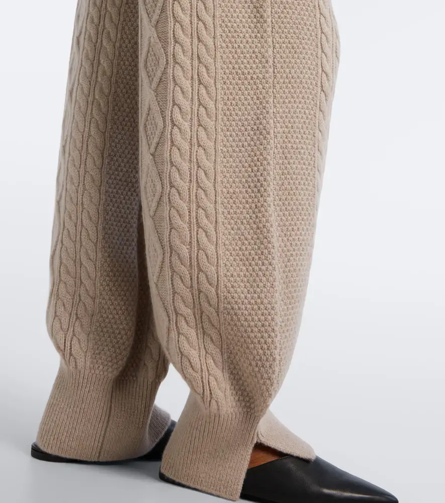 Lisa Yang Bryndis cable-knit cashmere wide-leg pants | Thumbnail 5 Lisa Yang Bryndis cable-knit cashmere wide-leg pants | Thumbnail 5