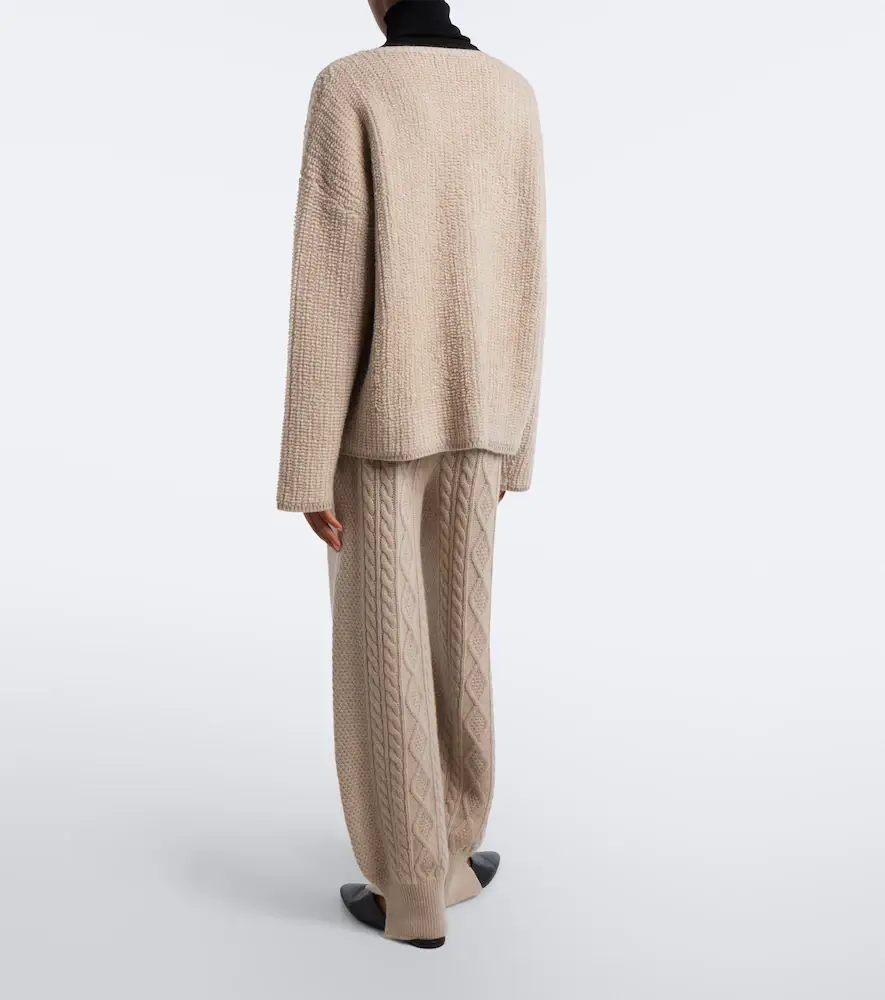 Lisa Yang Bryndis cable-knit cashmere wide-leg pants | Thumbnail 6 Lisa Yang Bryndis cable-knit cashmere wide-leg pants | Thumbnail 6