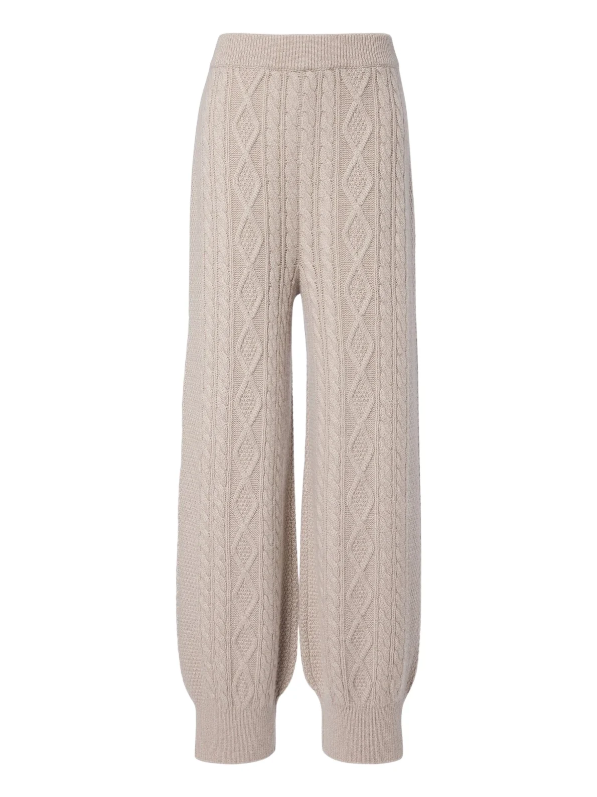 Lisa Yang Bryndis cable-knit cashmere wide-leg pants
