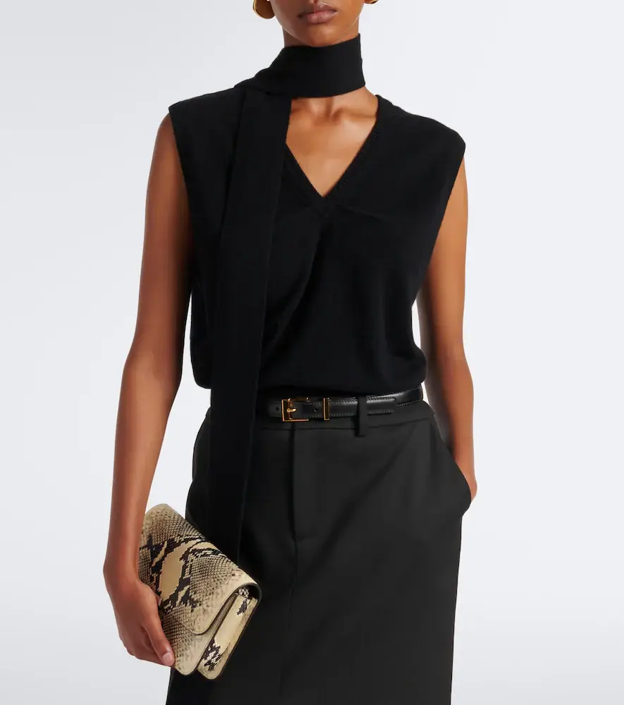 Lisa Yang Ellisyn scarf-detail cashmere top | Thumbnail 5