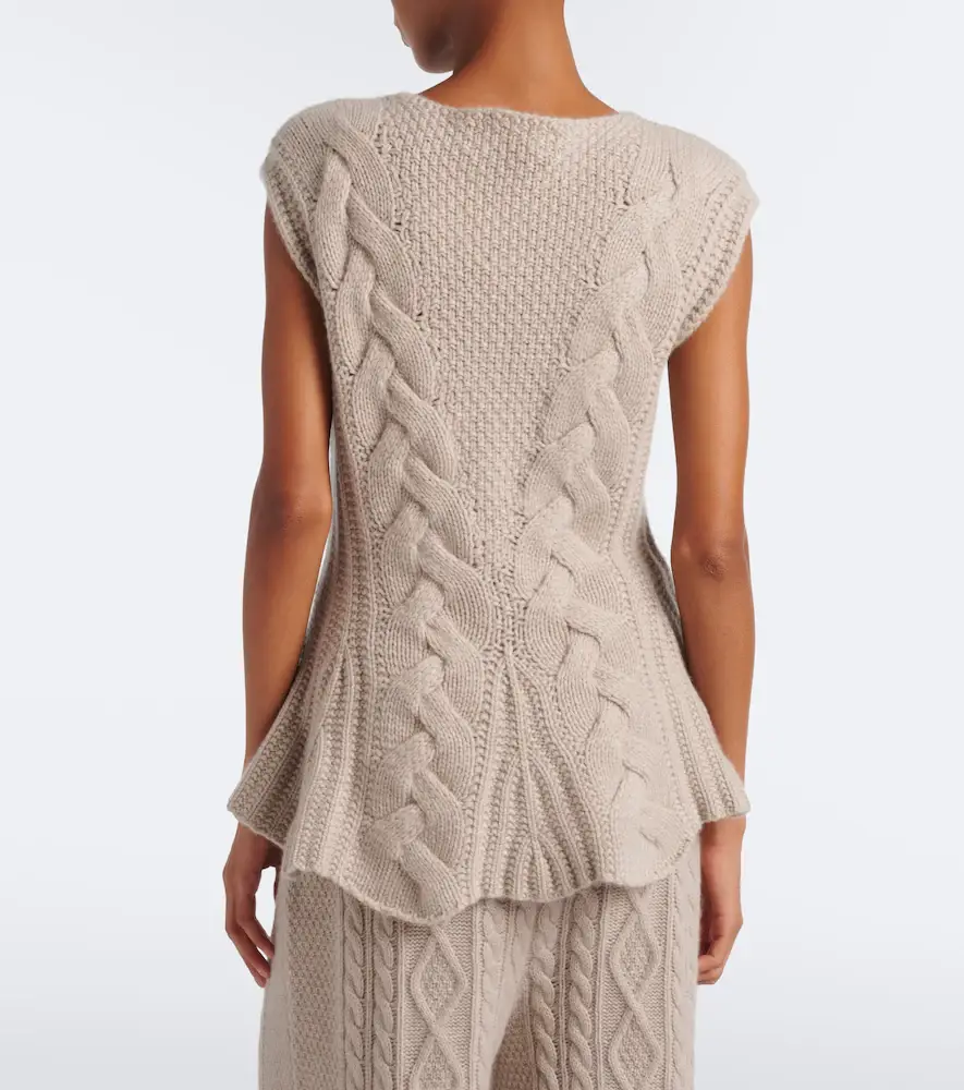 Lisa Yang Signy cable-knit peplum cashmere top | Thumbnail 3 Lisa Yang Signy cable-knit peplum cashmere top | Thumbnail 3