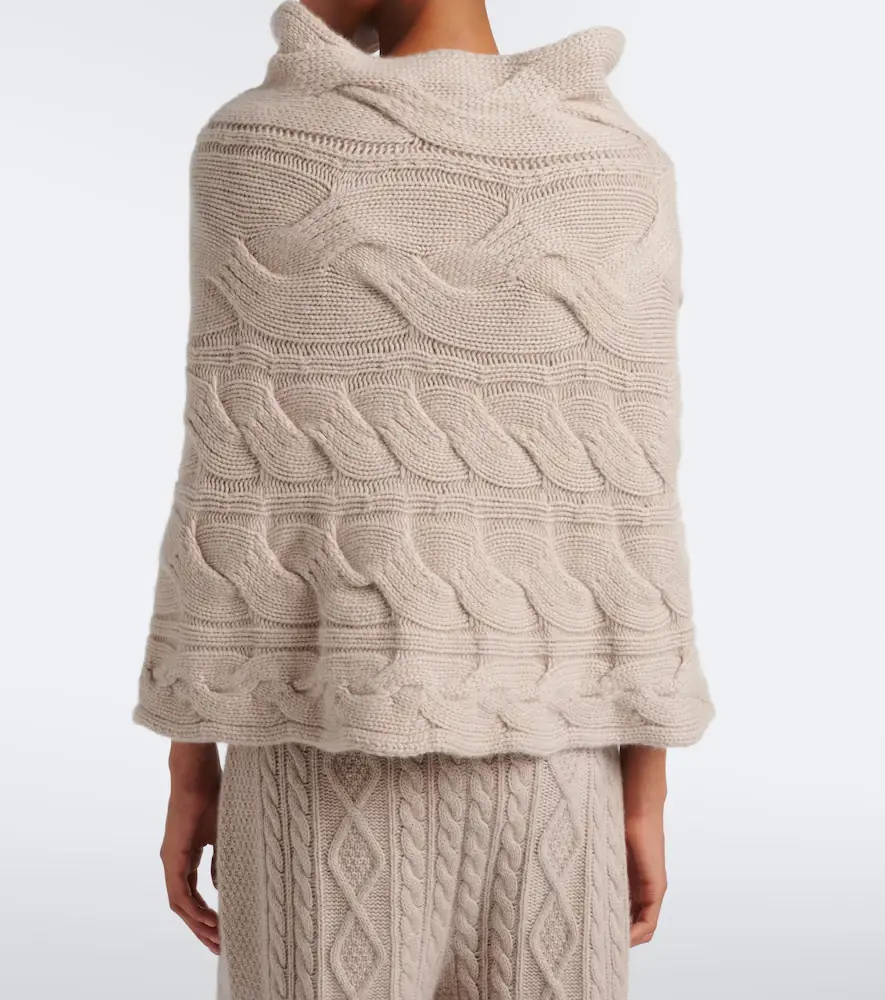 Lisa Yang Cable-knit cashmere poncho | Thumbnail 4