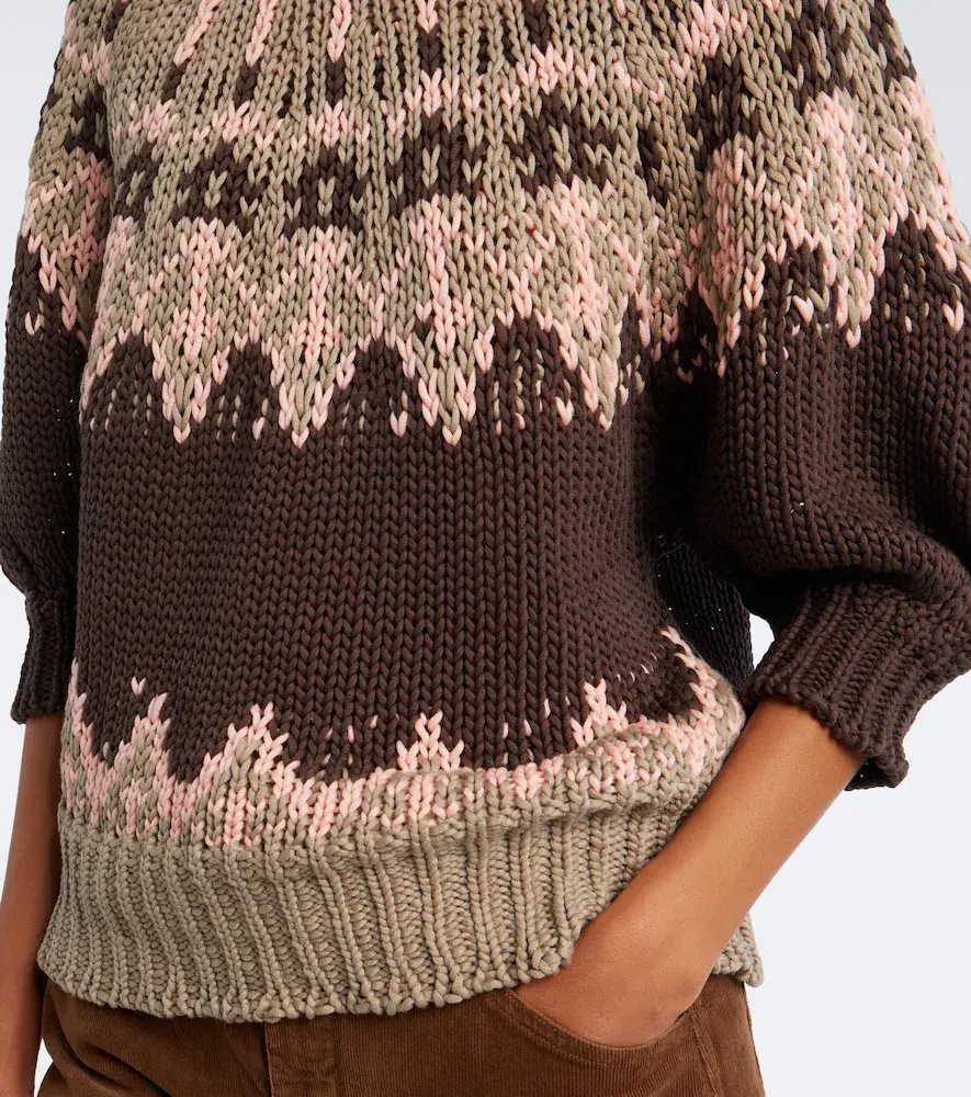 Altuzarra Marty Fair Isle cotton sweater | Thumbnail 3 Altuzarra Marty Fair Isle cotton sweater | Thumbnail 3