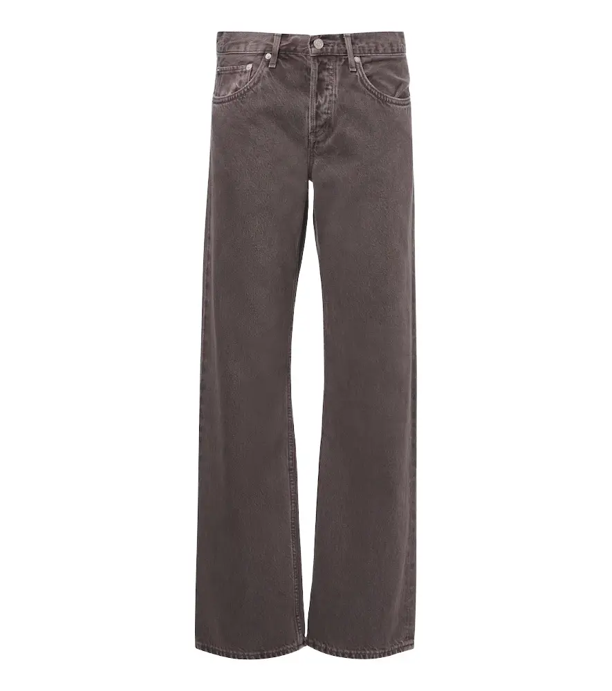 Low-rise straight jeans