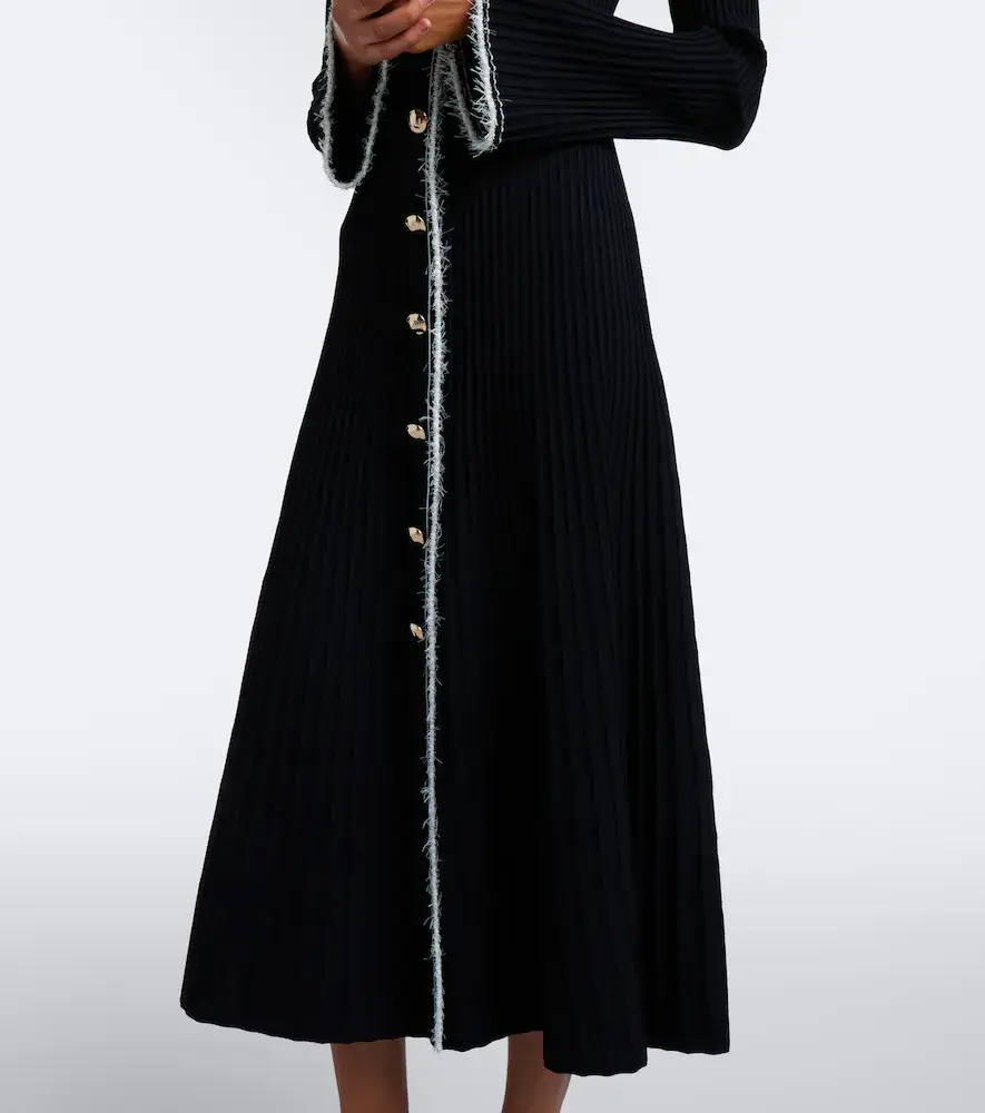 Simkhai Ribbed-knit shirt dress | Thumbnail 3 Simkhai Ribbed-knit shirt dress | Thumbnail 3