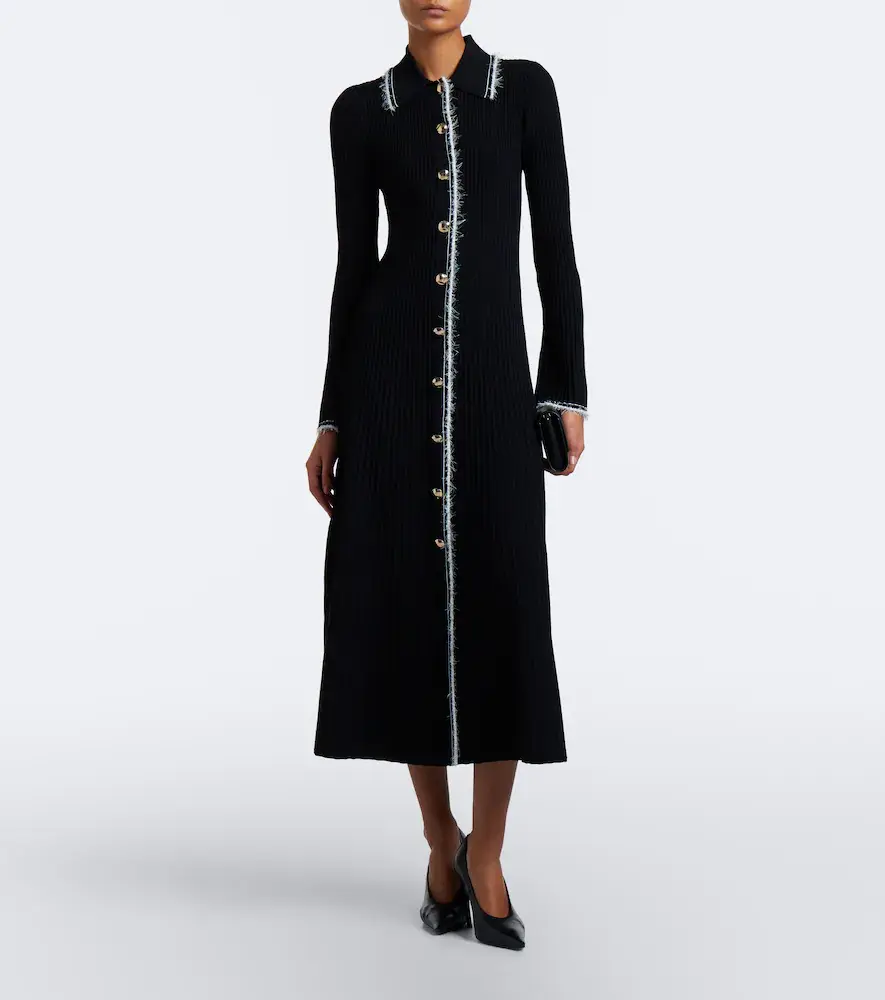 Simkhai Ribbed-knit shirt dress | Thumbnail 4 Simkhai Ribbed-knit shirt dress | Thumbnail 4