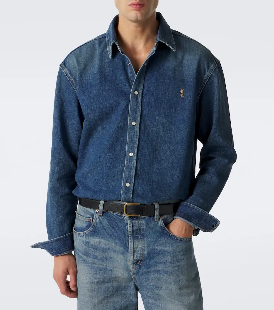 Saint Laurent Cassandre denim shirt | Thumbnail 4