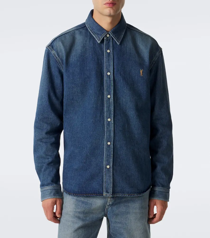 Saint Laurent Cassandre denim shirt | Thumbnail 6