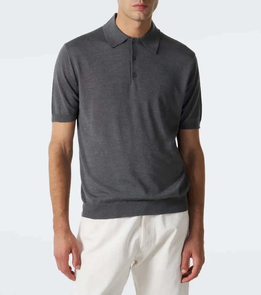 Prada Cashmere and silk polo shirt | Thumbnail 4 Prada Cashmere and silk polo shirt | Thumbnail 4