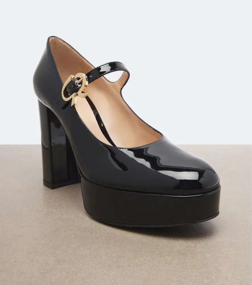 Gianvito Rossi Doris patent leather Mary Jane platform pumps | Thumbnail 3