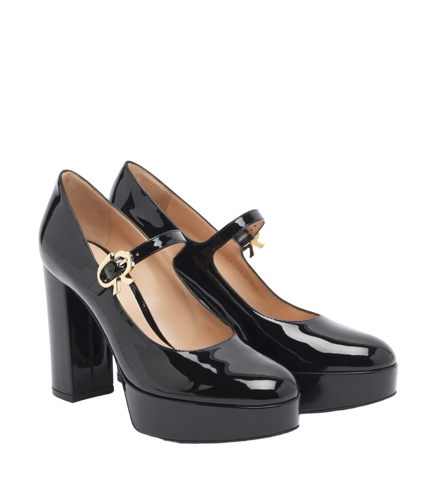 Gianvito Rossi Doris patent leather Mary Jane platform pumps
