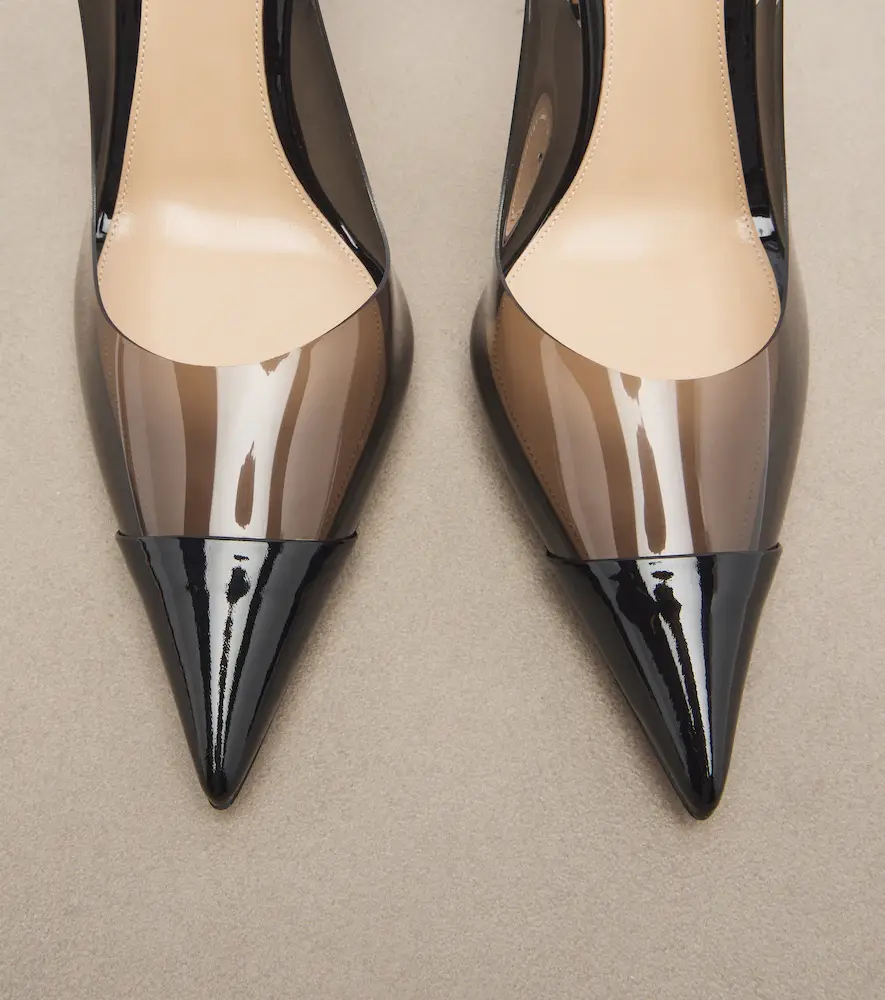 Gianvito Rossi Leather-trimmed PVC slingback pumps | Thumbnail 3