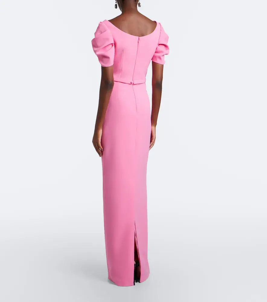 Safiyaa Vanina belted draped crêpe gown | Thumbnail 2