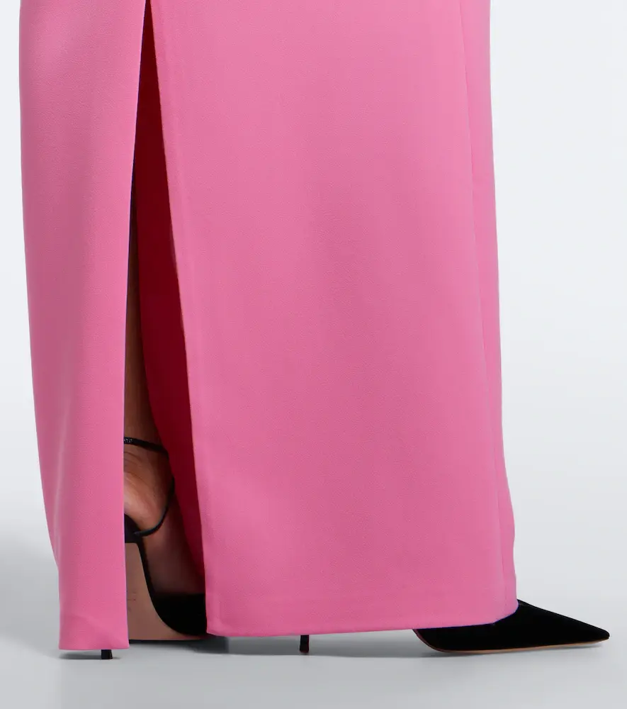 Safiyaa Vanina belted draped crêpe gown | Thumbnail 5