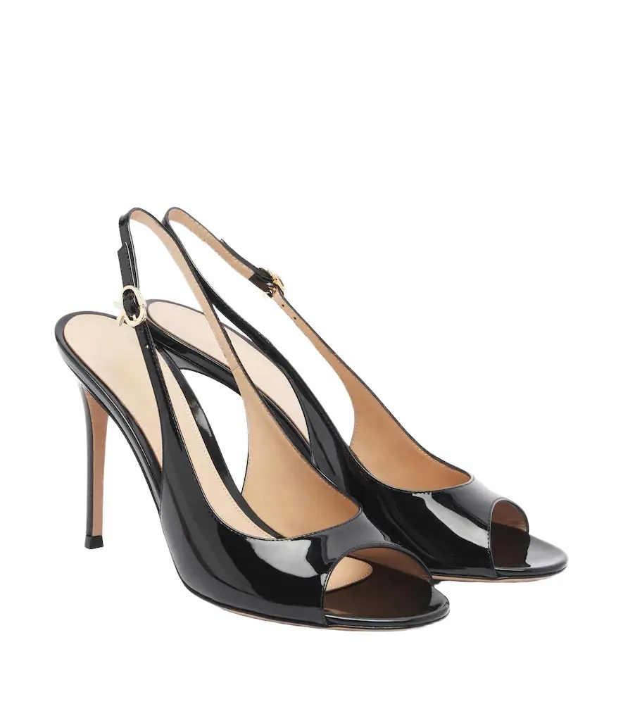 Patent leather slingback sandals Patent leather slingback sandals