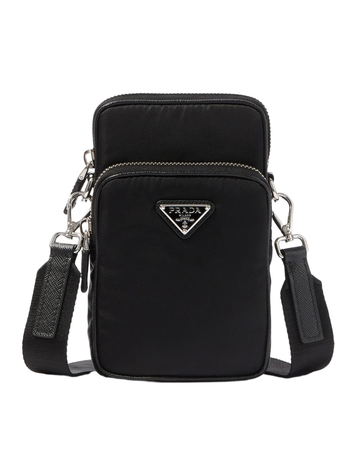 Prada Re-Nylon and Saffiano leather phone pouch