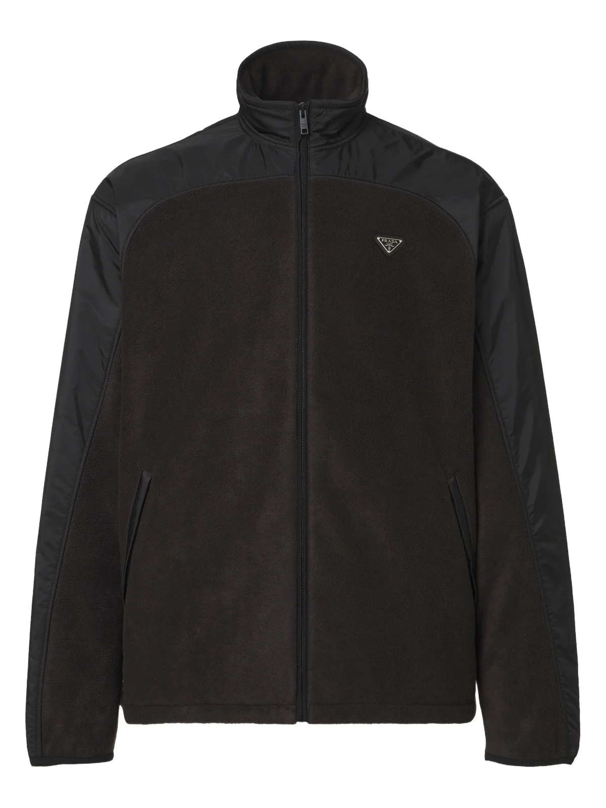 Re-Nylon and fleece track jacket Re-Nylon and fleece track jacket