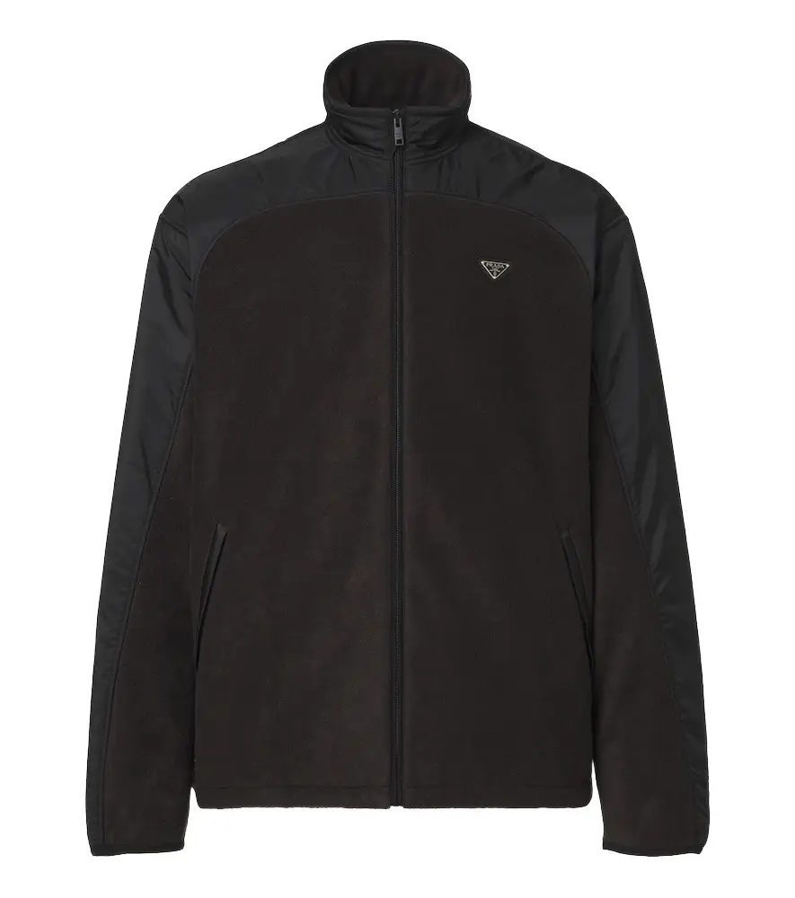 Prada Re-Nylon and fleece track jacket
