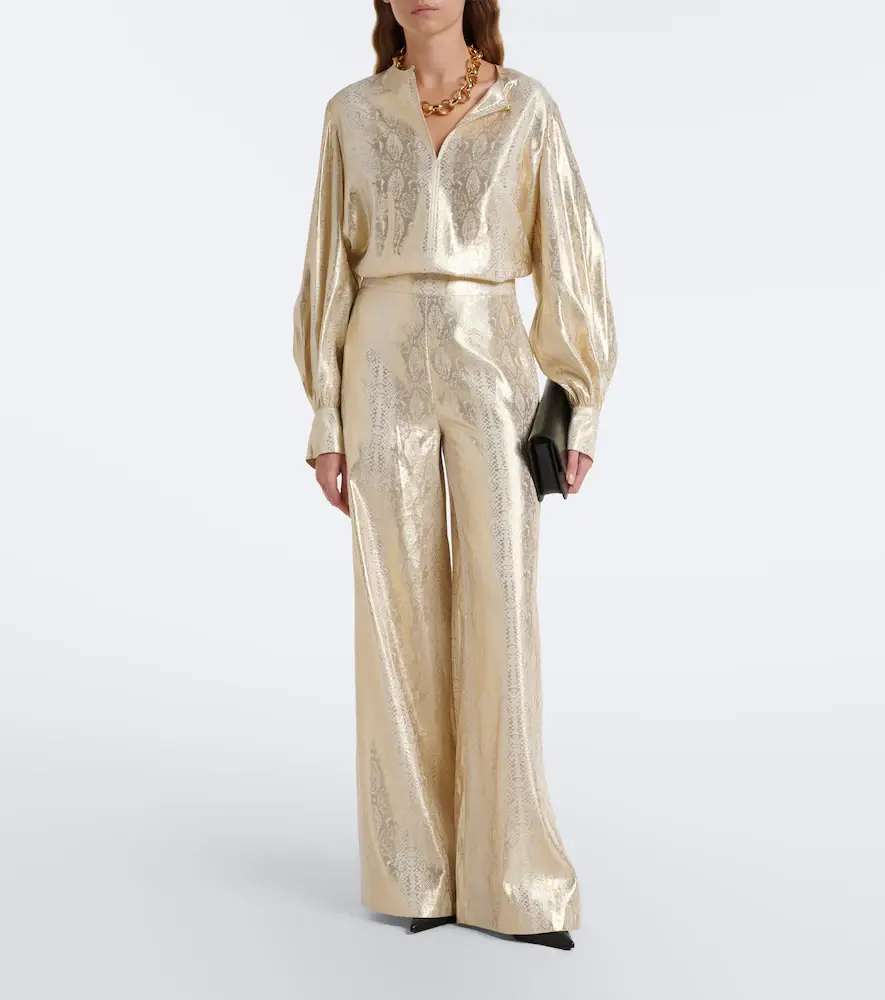Joseph Selene silk-blend lamé wide-leg pants | Thumbnail 5 Joseph Selene silk-blend lamé wide-leg pants | Thumbnail 5